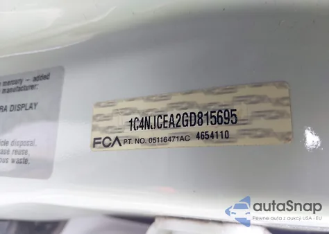 2016 Jeep Compass High Altitude Edition from USA, damaged, VIN 1C4NJCEA2GD815695